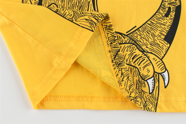 27kids Boy's yellow dinosaur print t-shirt