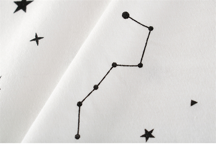 27kids Basic white creative star printed t-shirt