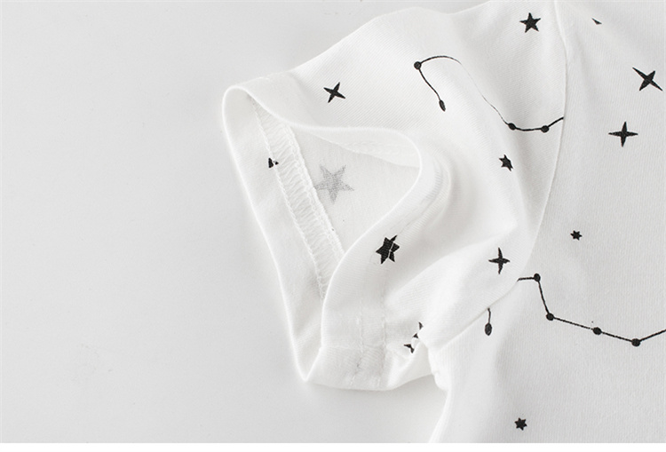 27kids Basic white creative star printed t-shirt