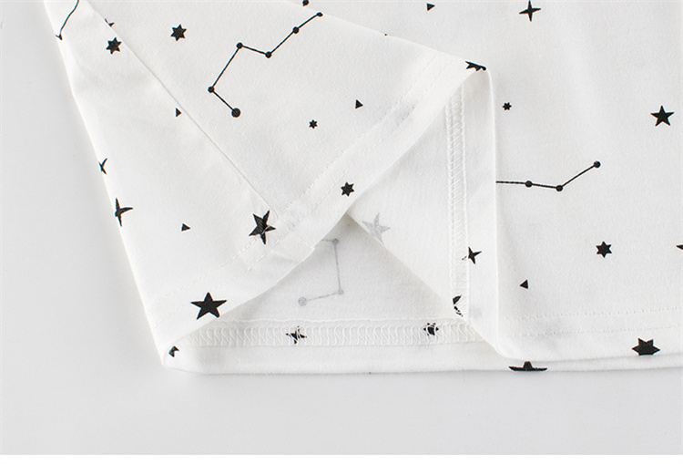 27kids Basic white creative star printed t-shirt