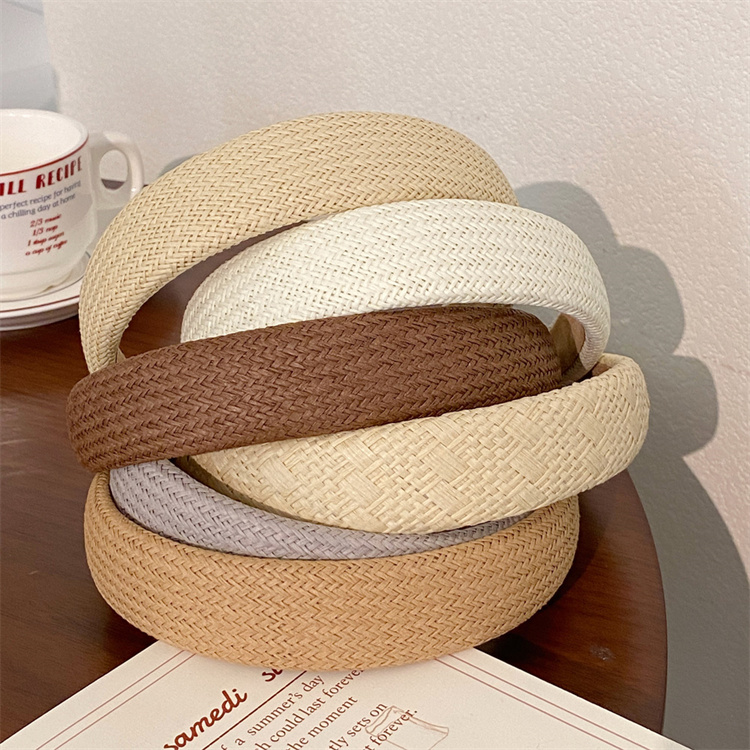 Fashion braided plain cushion wide hair hoop