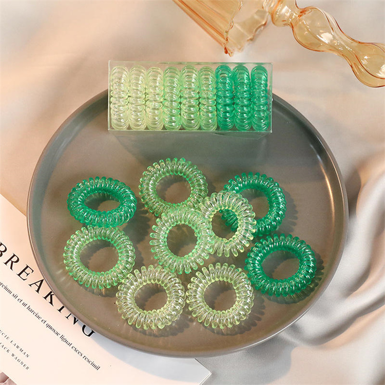 Plastic rubber acrylic elastic coil head rope