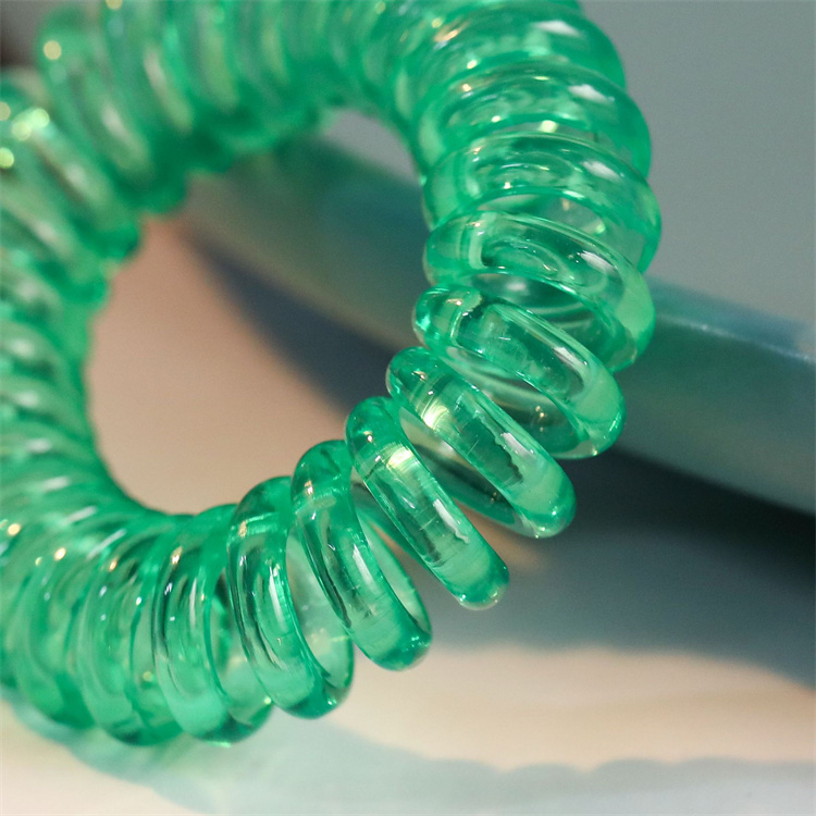 Plastic rubber acrylic elastic coil head rope