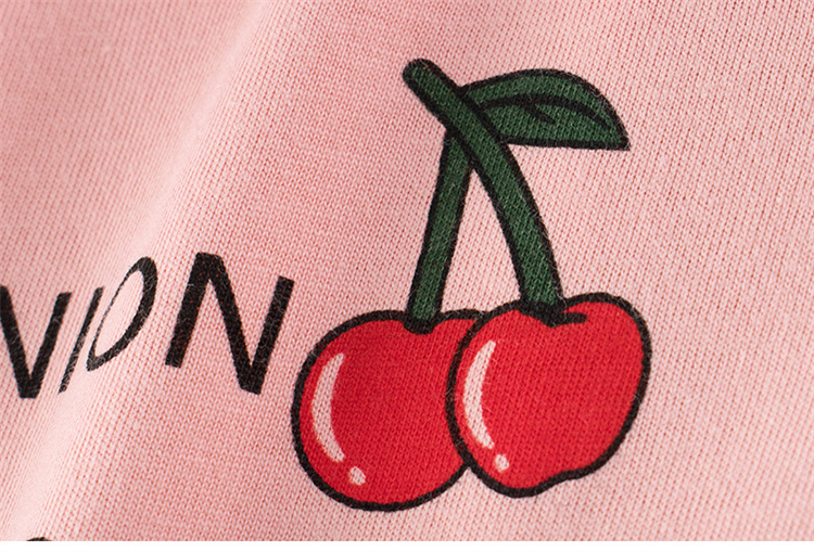 27kids Pink Girls' printed baby T-shirt