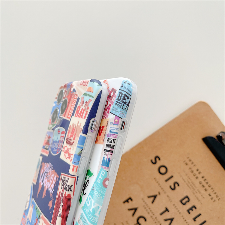 Stylish mobile phone case with travel pattern
