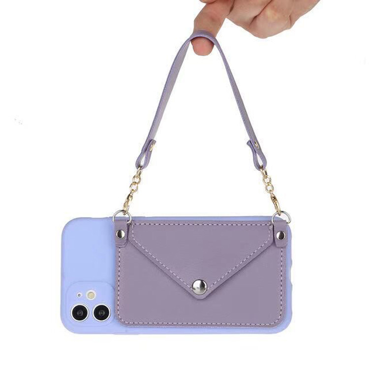 Soft phone case with leather card case