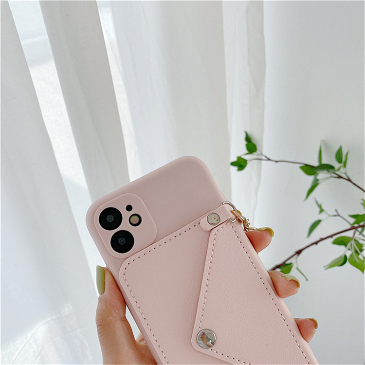 Soft phone case with leather card case