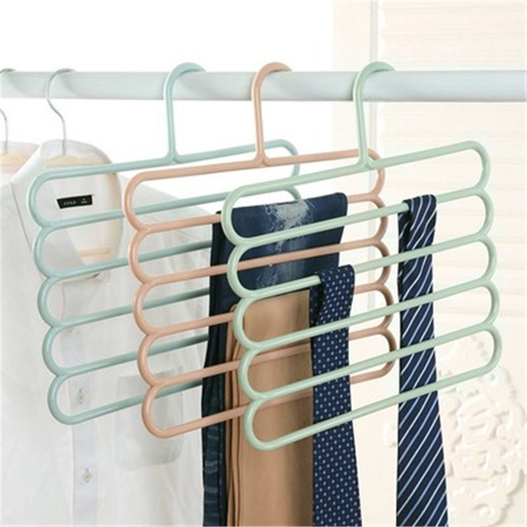 Household plastic multi functional trousers multi layer belt hangers