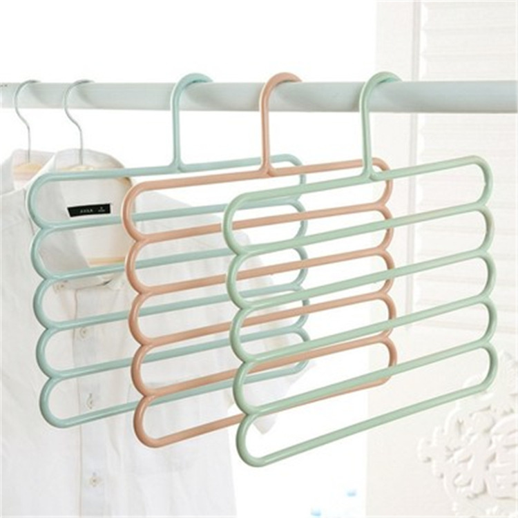 Household plastic multi functional trousers multi layer belt hangers