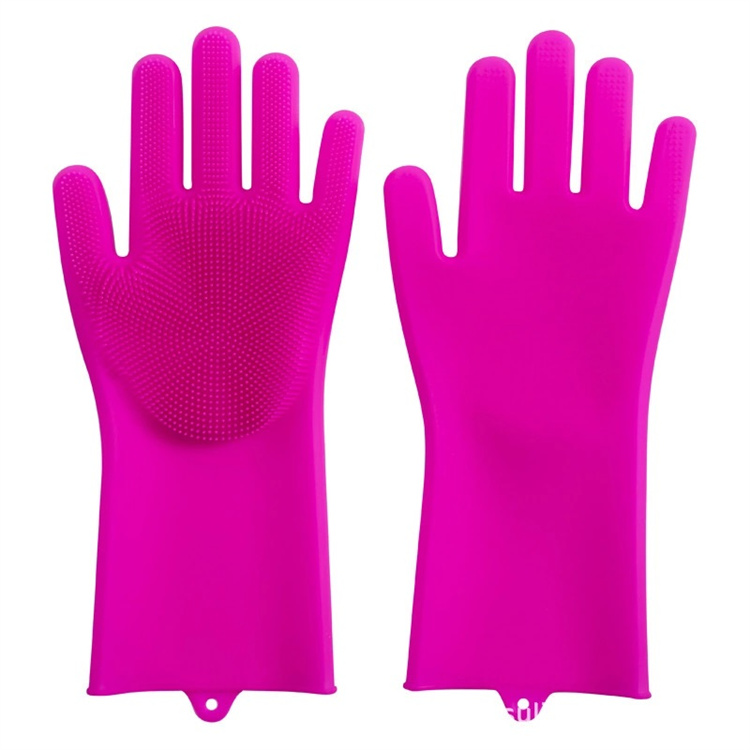 Silicone dishwashing gloves
