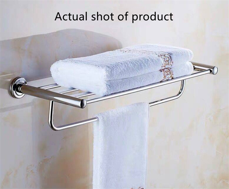 Modern wall mounted stainless steel towel rack