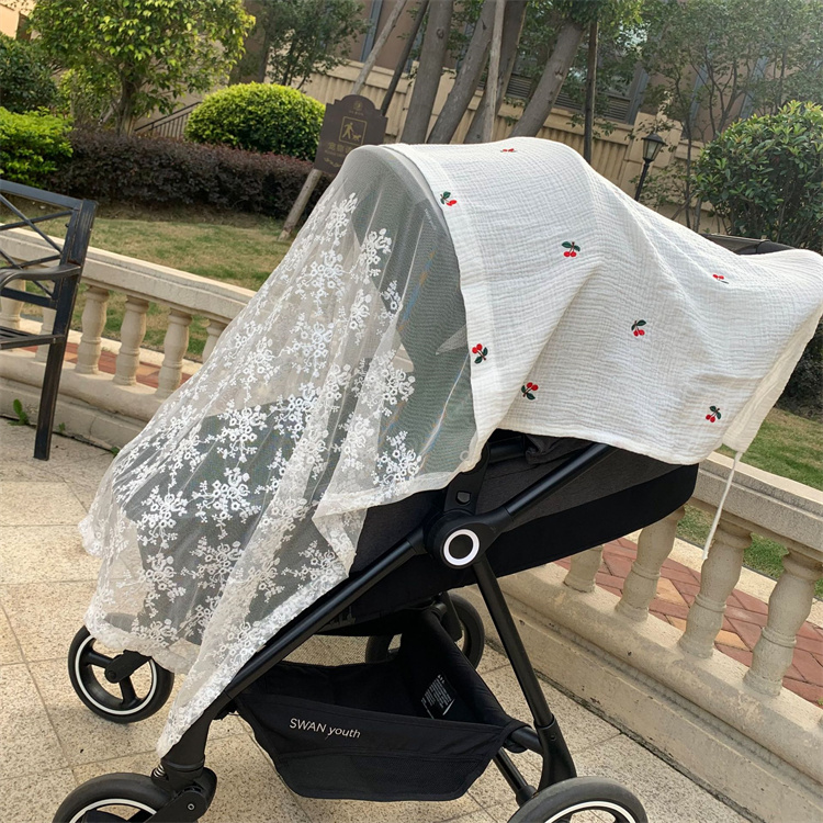 OEM Baby strollers little daisies mosquito net
