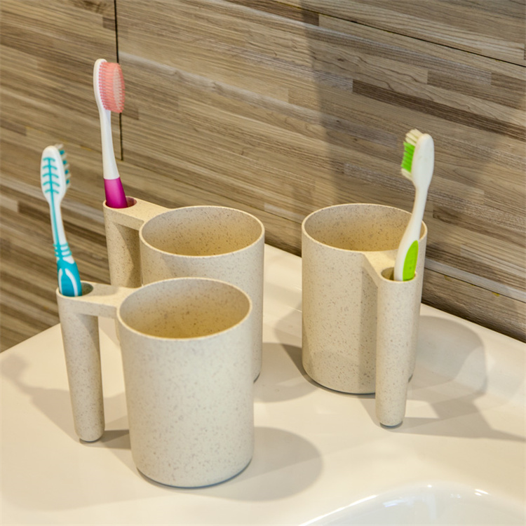 Household travel simple wheat fiber toothbrush cup