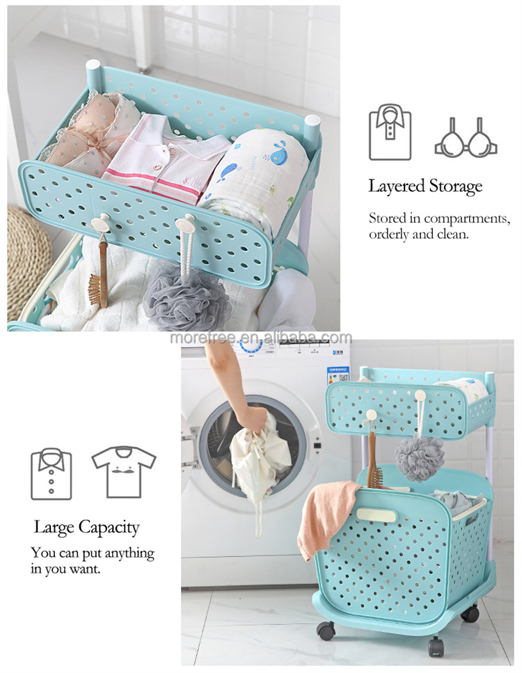 Large capacity carousel layering dirty clothes hamper