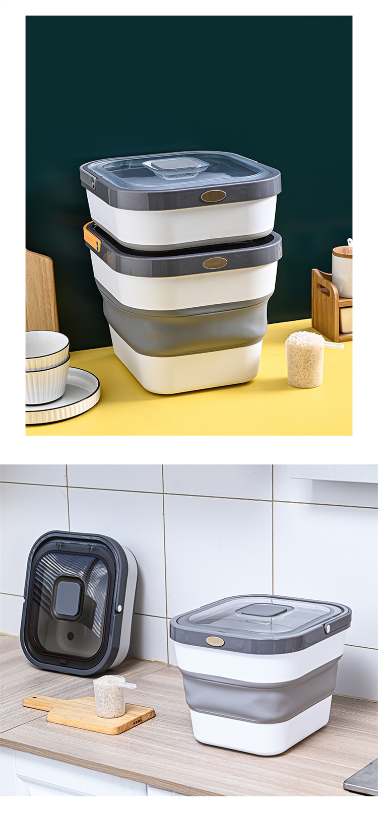 Rice storage containers
