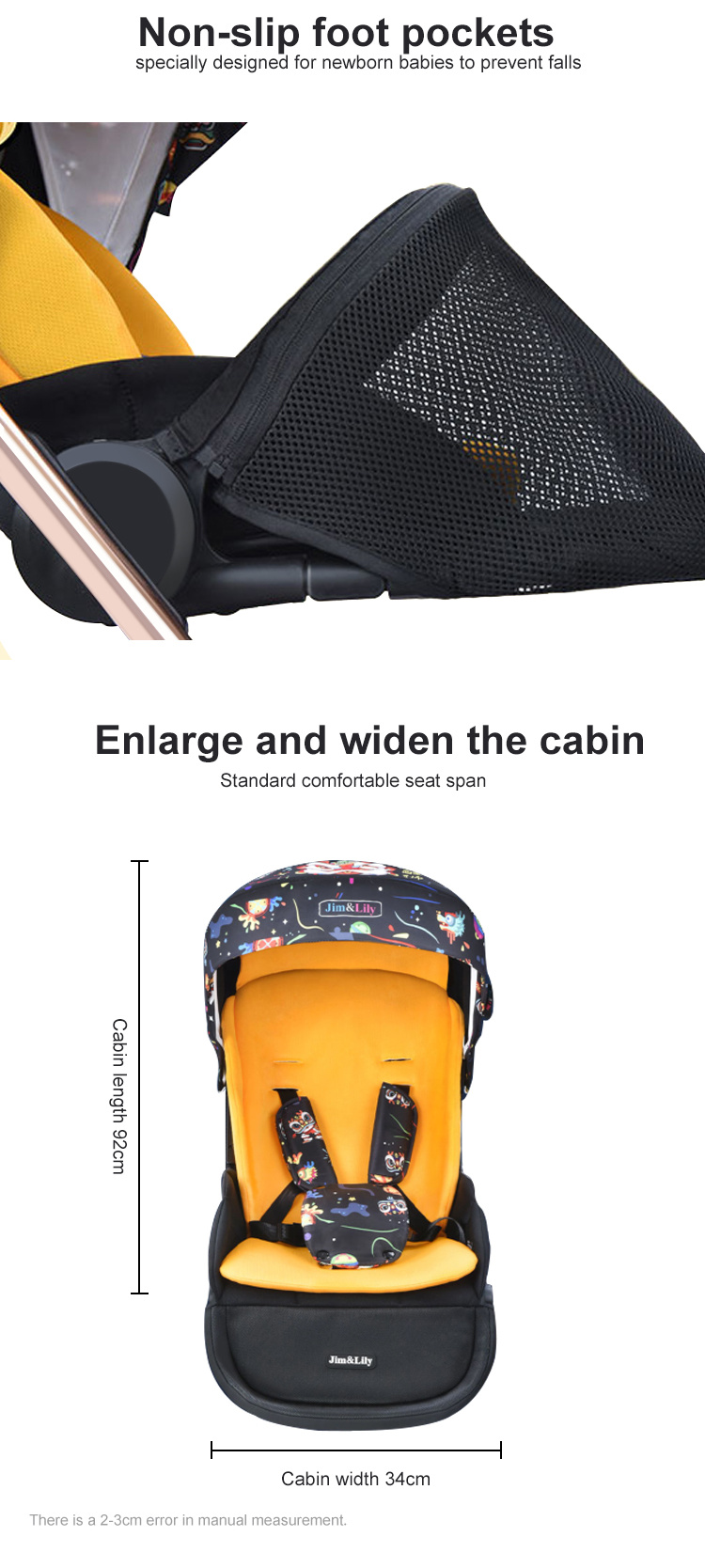 U'BEST High-view portable baby stroller walking artifact