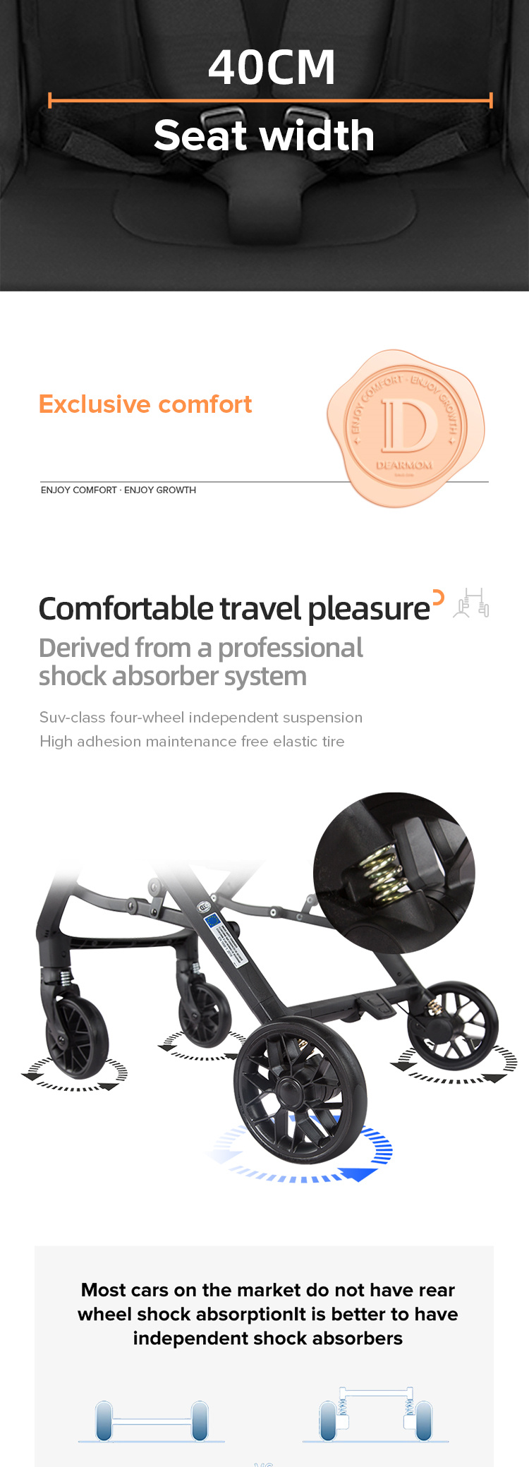DearMom A8 portable one-second folding stroller