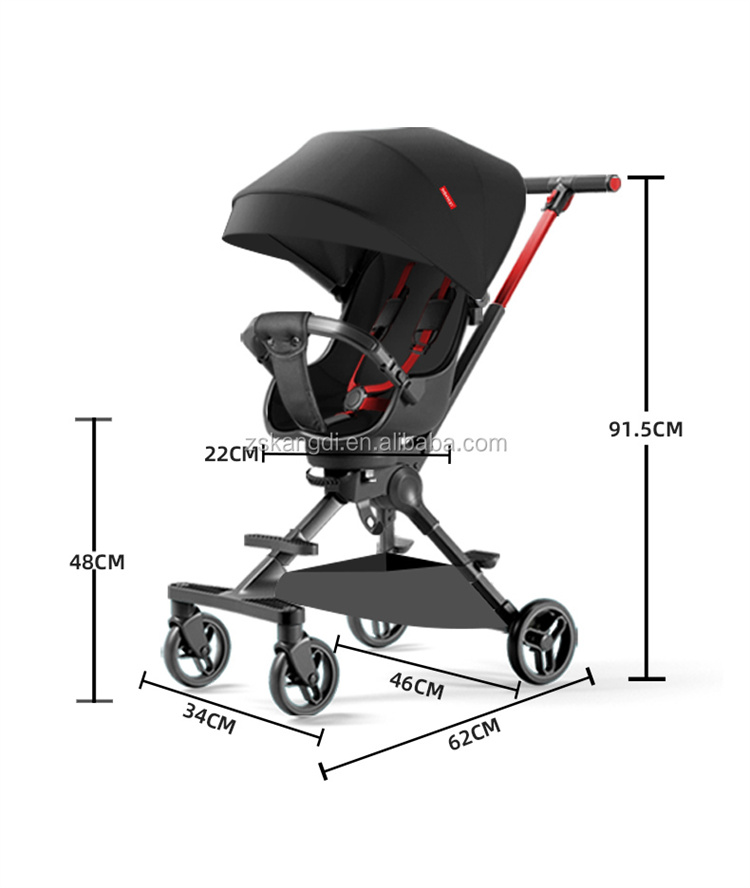 Baby heart High landscape 360-degree rotating baby stroller walking baby artifacts