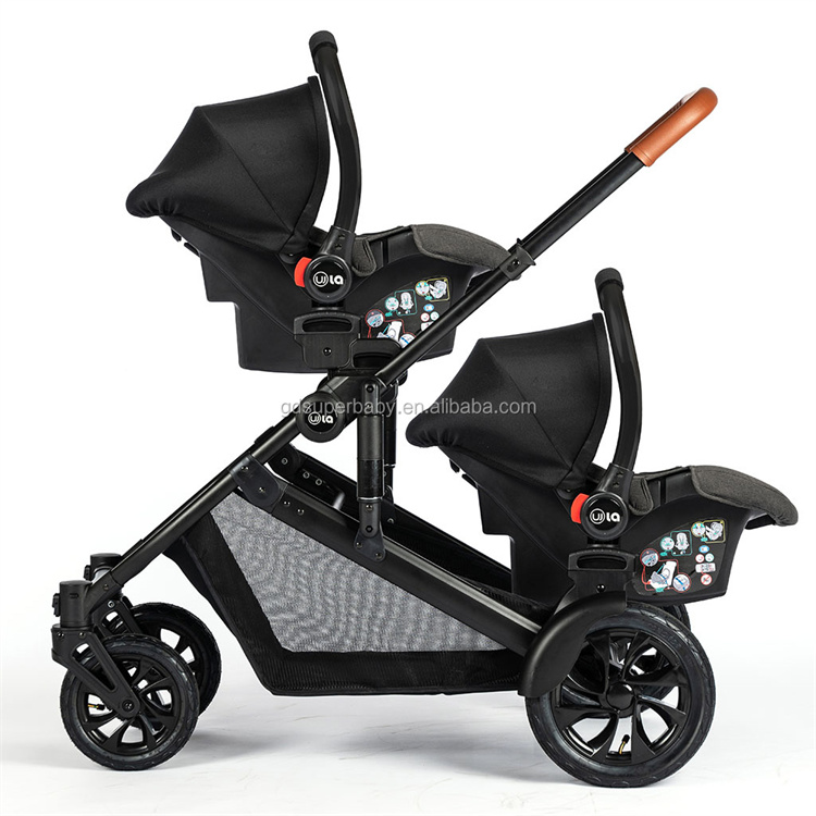 Superbaby High-view three-in-one twin stroller