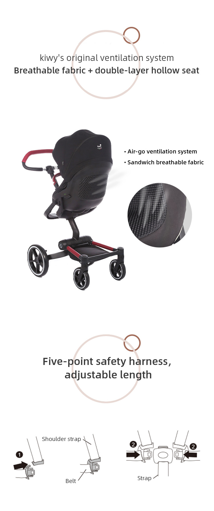Kiwy Deluxe folding multi-functional stroller