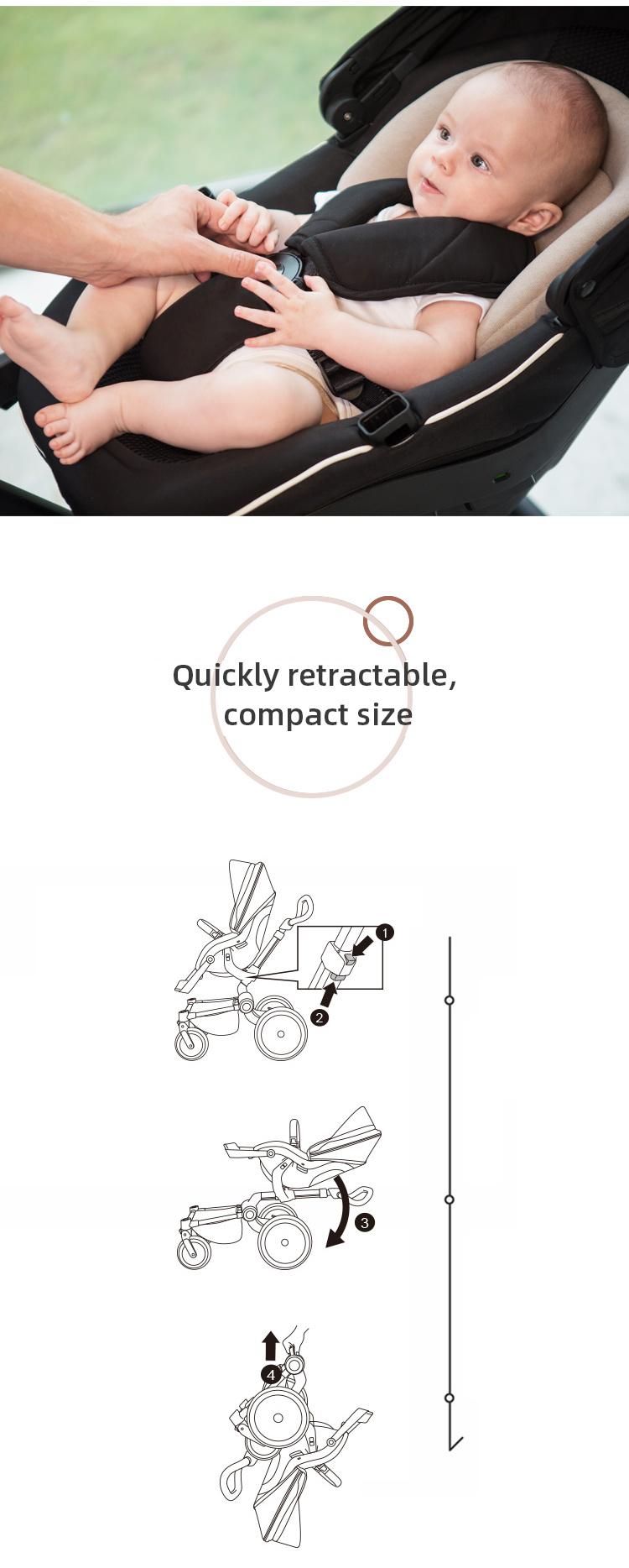 Kiwy Deluxe folding multi-functional stroller