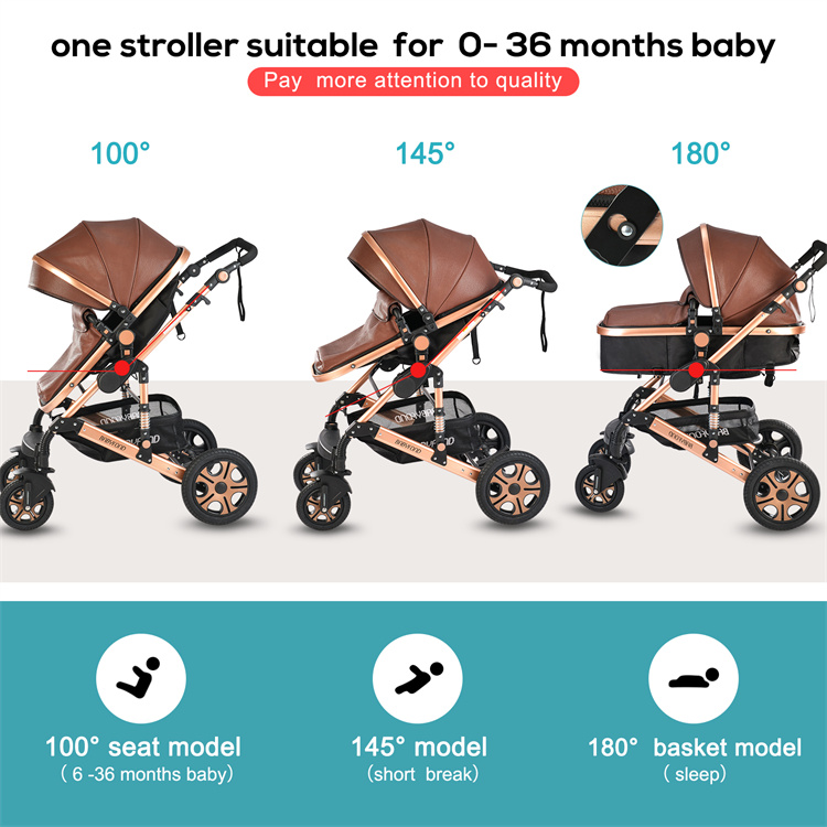 BabyFond Two-way collapsible luxury baby stroller