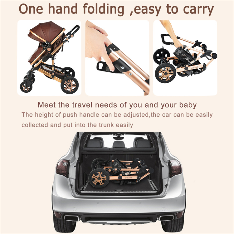 BabyFond Two-way collapsible luxury baby stroller