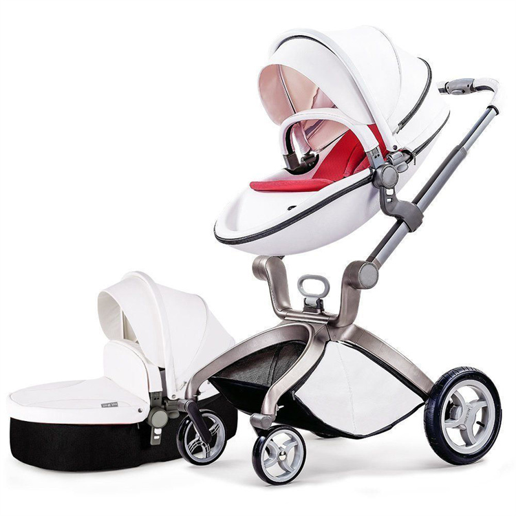 JTCP Pu egg-shaped baby stroller with high landscape fashion