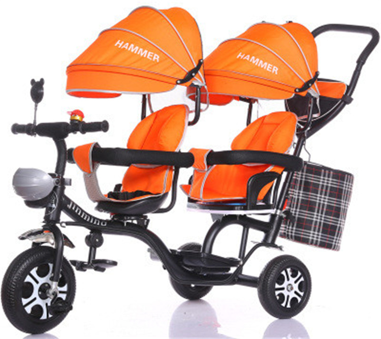 OEM A two-person three-wheeled stroller