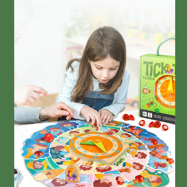 TOI tick tock board game baby puzzle early learning toy