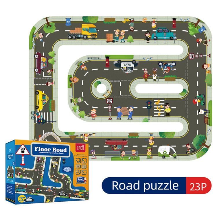 TOI urban traffic track floor puzzle