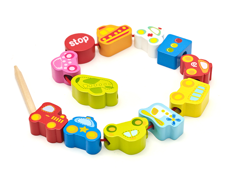 Classic World wooden toy car string jewelry