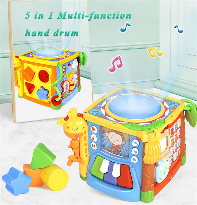 GOODWAY Infant sensory bilingual learning cube puzzle toys