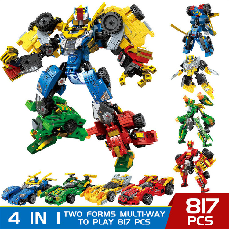 SEMBO Four in one steel robot building block sets