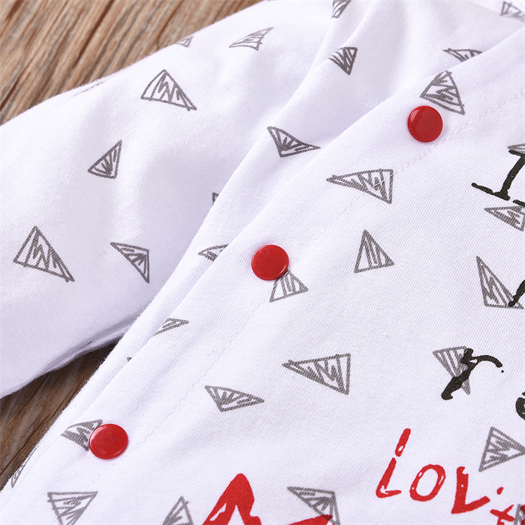 Qidehao Organic cotton monogrammed long sleeve onesie