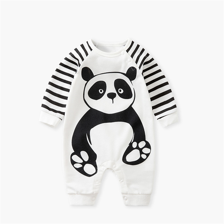 Yierying Cute Panda long sleeved Baby Onesie