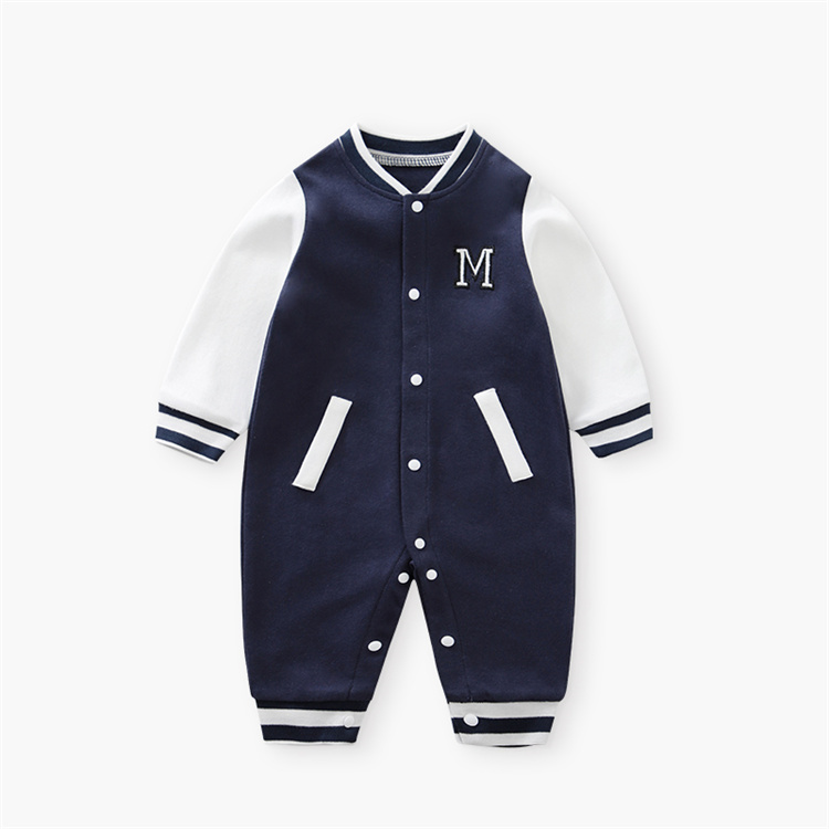 Yierying Long sleeved baseball jersey cotton baby Onesie