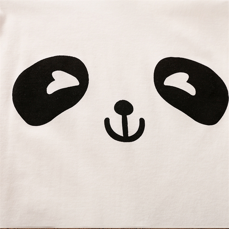 YiErYing Long sleeved Panda Print Baby Onesie