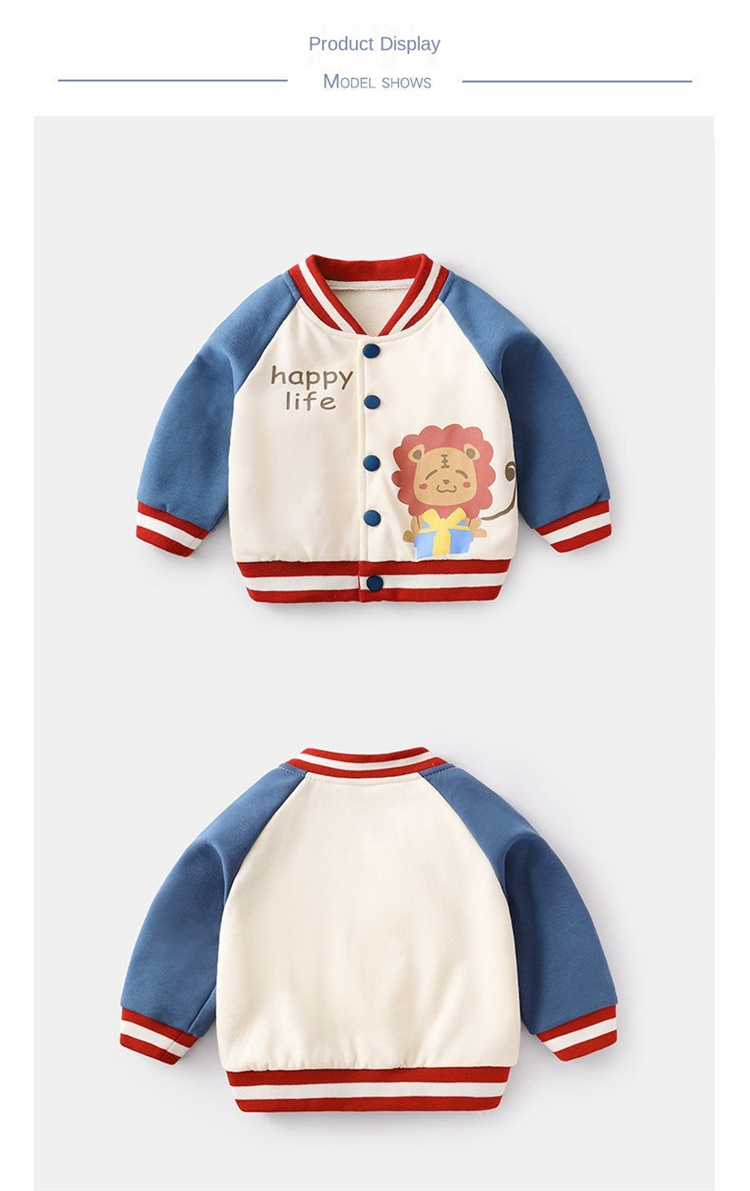Bai xuan Spring and autumn baby baseball jacket