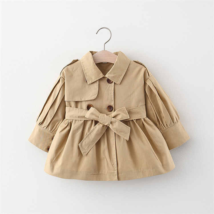 No Baby Girl in the long style casual trench coat