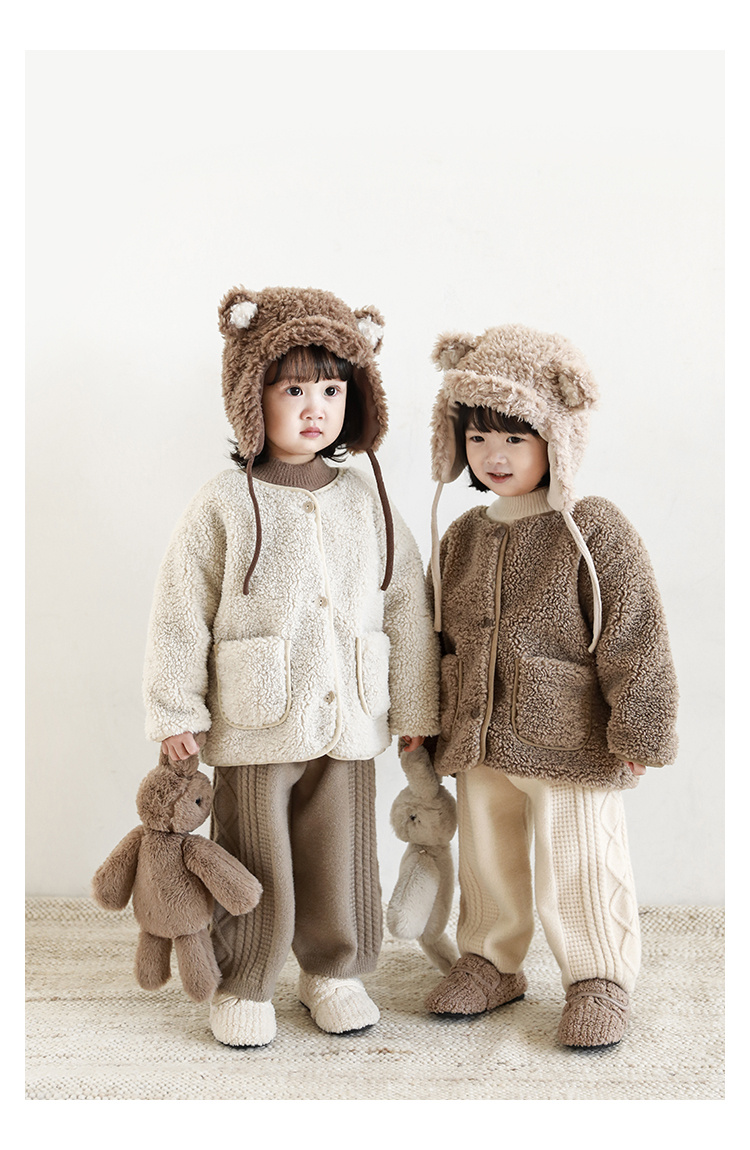YOYO Warm fleece childrens coat with pocket