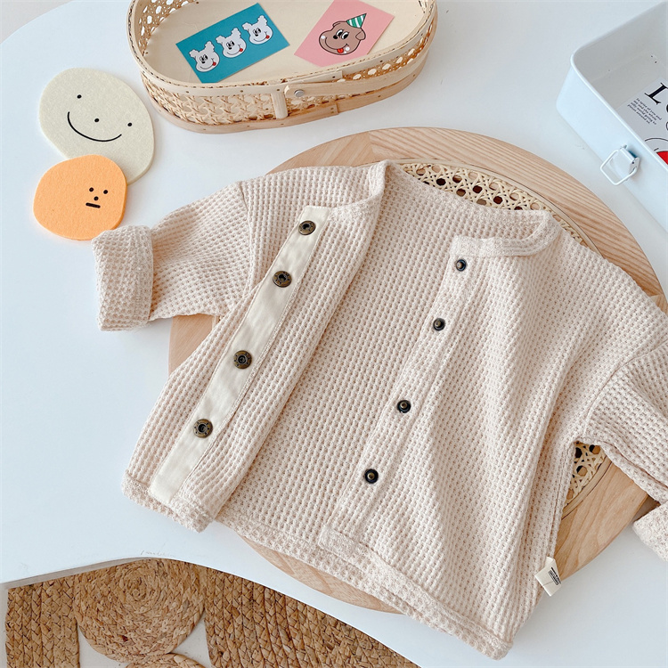 Aimiyaa A children s jacket with a knitted waffle bottom shirt