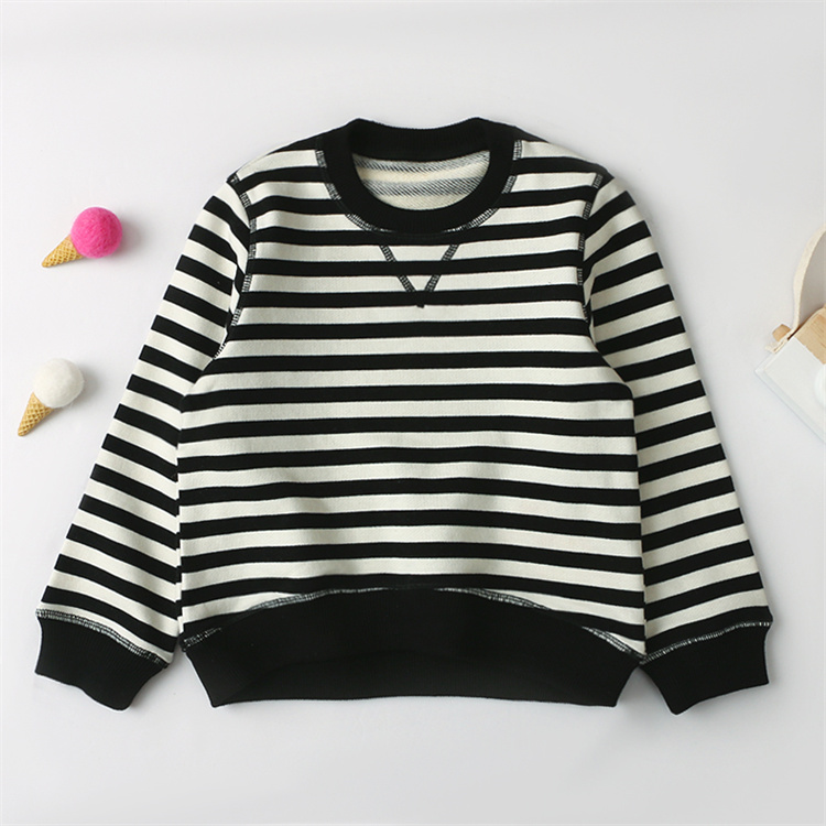 Kaiya Spring and autumn super soft striped baby hoodie