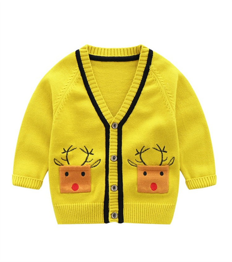 Weiyi Plain Colored Baby Cardigan Sweater