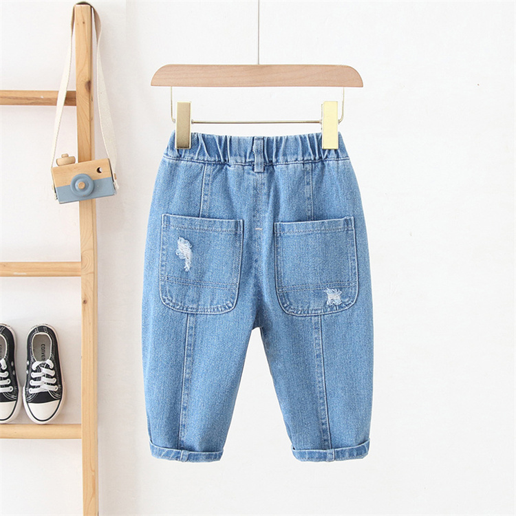 Haohao Children s neutral ripped baggy jeans