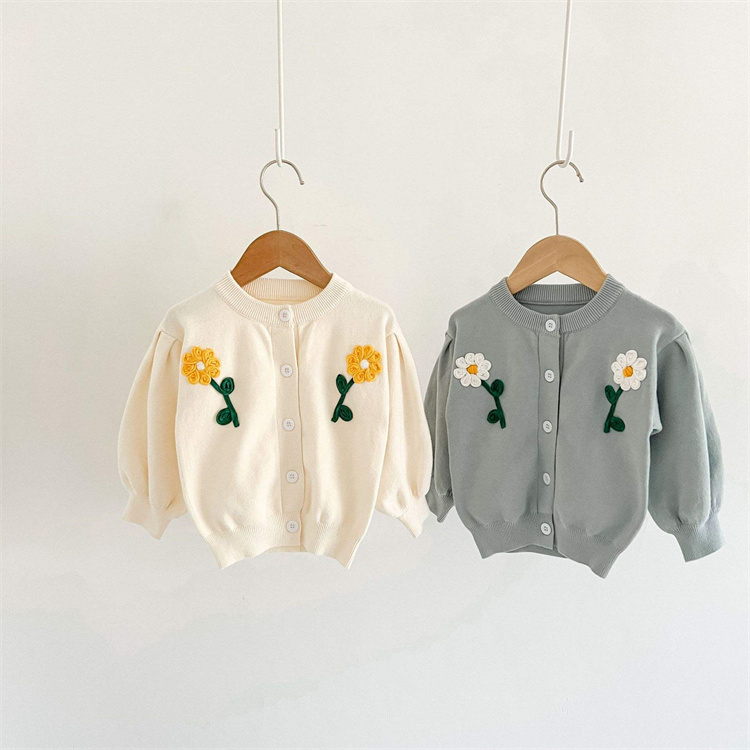 Exports A flower embroidered Cardigan Sweater