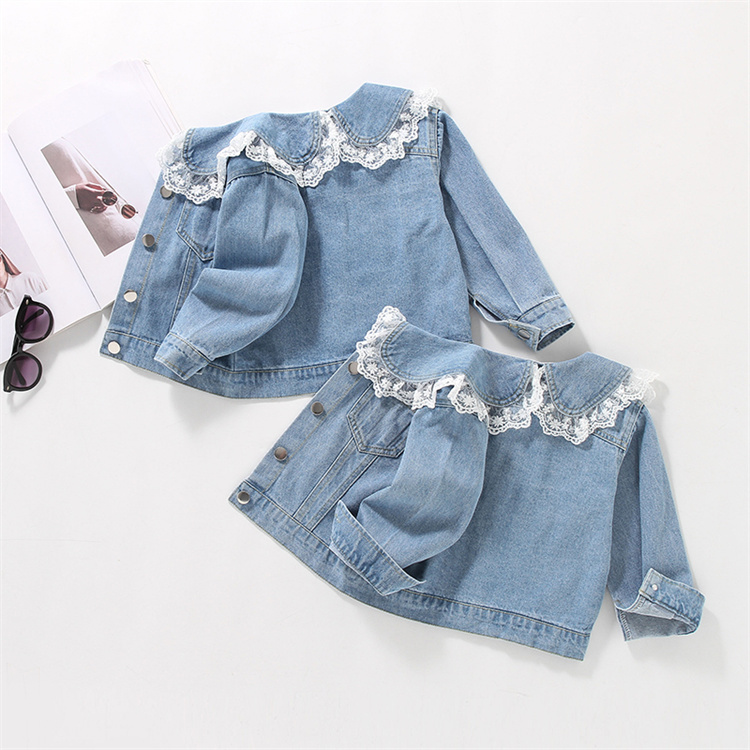 Tami Lace doll collar baby girl Jean Jacket